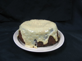 Flamyng Puddynug with Custard of Vanylla
